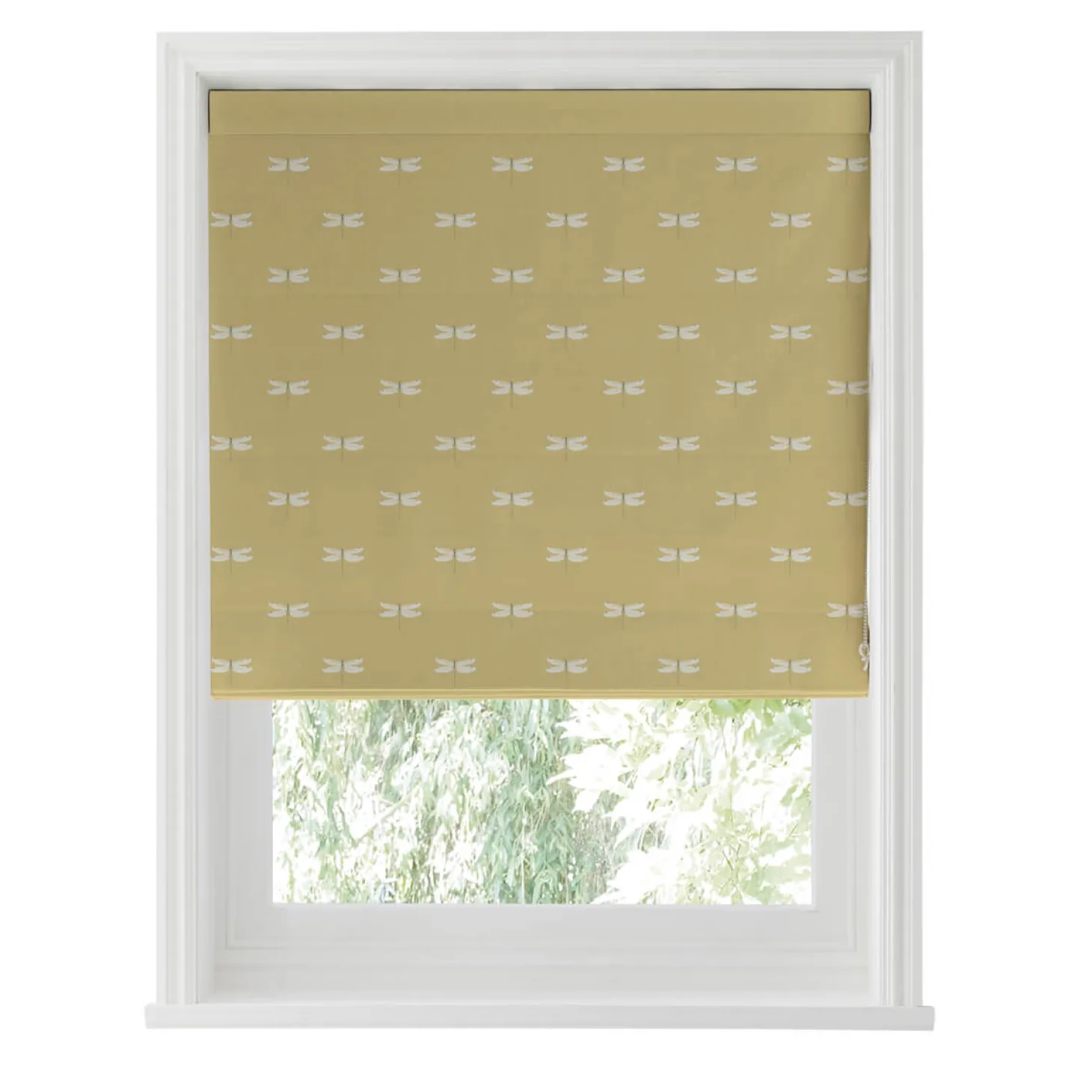Dragonfly Deep Mustard Made to Measure Roman Blind