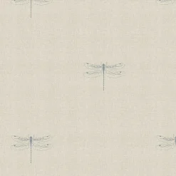 Dragonfly Duck Egg Linen Look Made to Measure Curtains