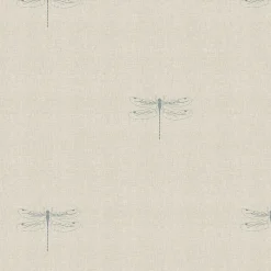 Dragonfly Duck Egg Linen Look Made to Measure Roller Blind