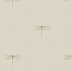Dragonfly Gold Linen Look Made to Measure Curtains