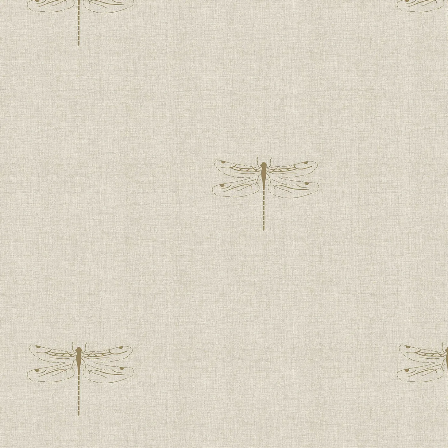 Dragonfly Gold Linen Look Made to Measure Curtains