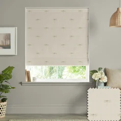 Dragonfly Gold Linen Look Made to Measure Roman Blind