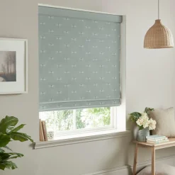 Dragonfly Grey Blue Made to Measure Roman Blind