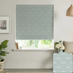 Dragonfly Grey Blue Made to Measure Roman Blind