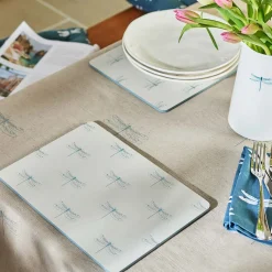 Dragonfly Linen Blend Tablecloth