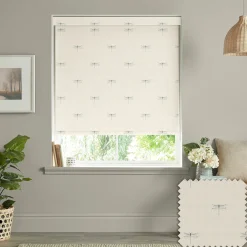 Dragonfly Teal Linen Look Made to Measure Roller Blind