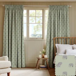 Elephant Sage Green Made to Measure Curtains