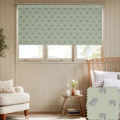Elephant Sage Green Made to Measure Roller Blind