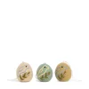 Embroidered Bird Egg Baubles (Set of 3)