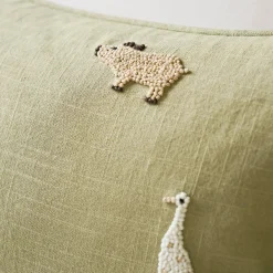 Farm Friends Embroidered Cushion