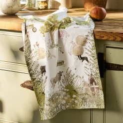 Farm Friends Scene Tea Towel