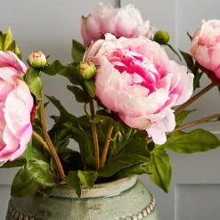 Faux Classic Pink Peony
