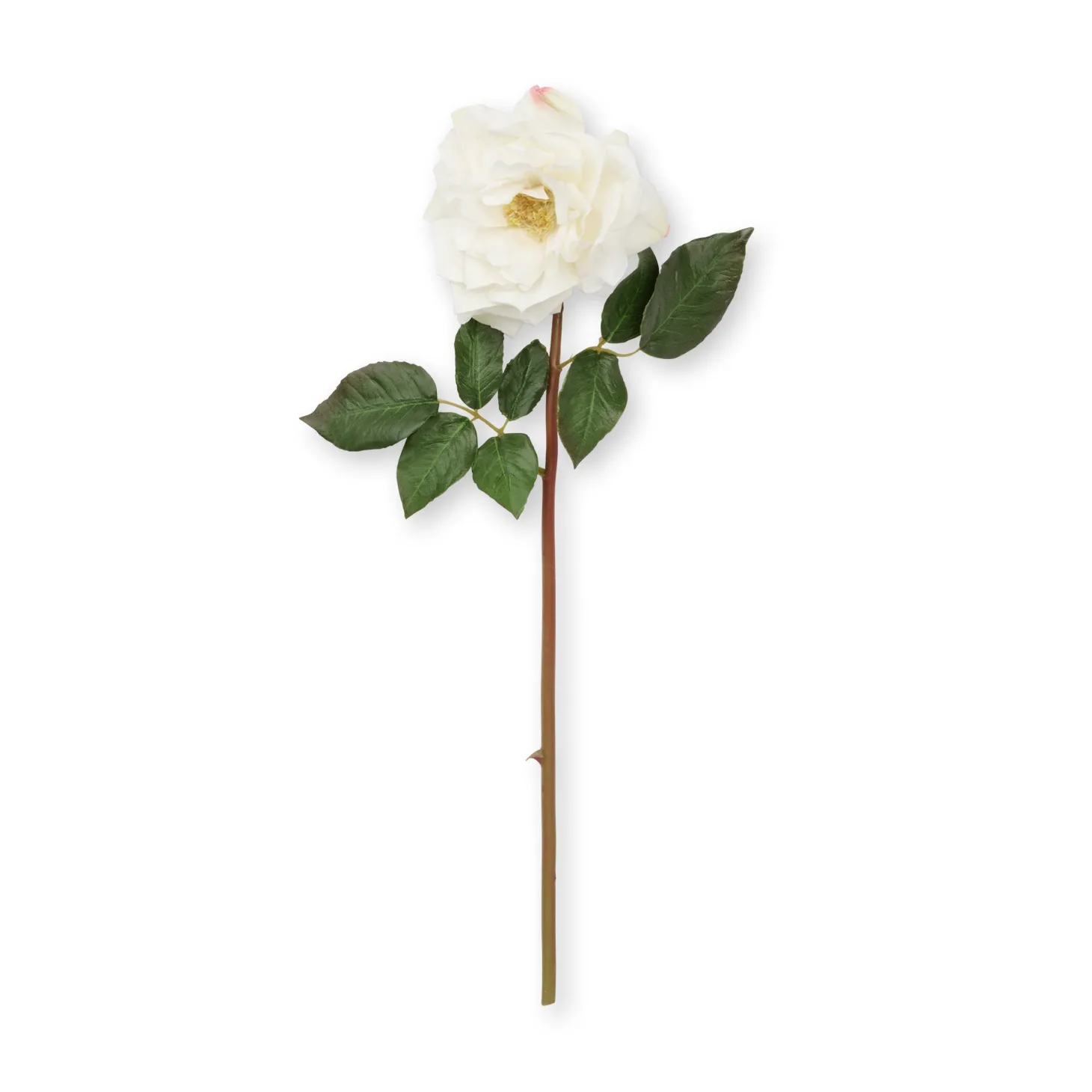 Faux Garden Rose - White