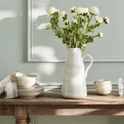 Faux Ranunculus Spray - White