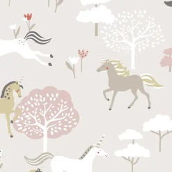 Forest Ponies Soft Pink Made to Measure Roller Blind
