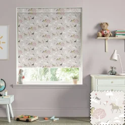 Forest Ponies Soft Pink Made to Measure Roller Blind