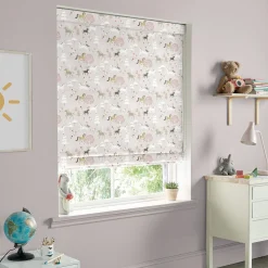 Forest Ponies Soft Pink Made to Measure Roman Blind