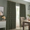 Foxes Forest Green Made to Measure Curtains