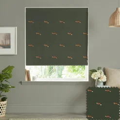 Foxes Forest Green Made to Measure Roman Blind