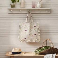 Garden Floral Frill Tote Bag