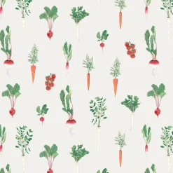 Garden Vegetables Cream Made to Measure Curtains