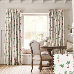 Garden Vegetables Cream Made to Measure Curtains