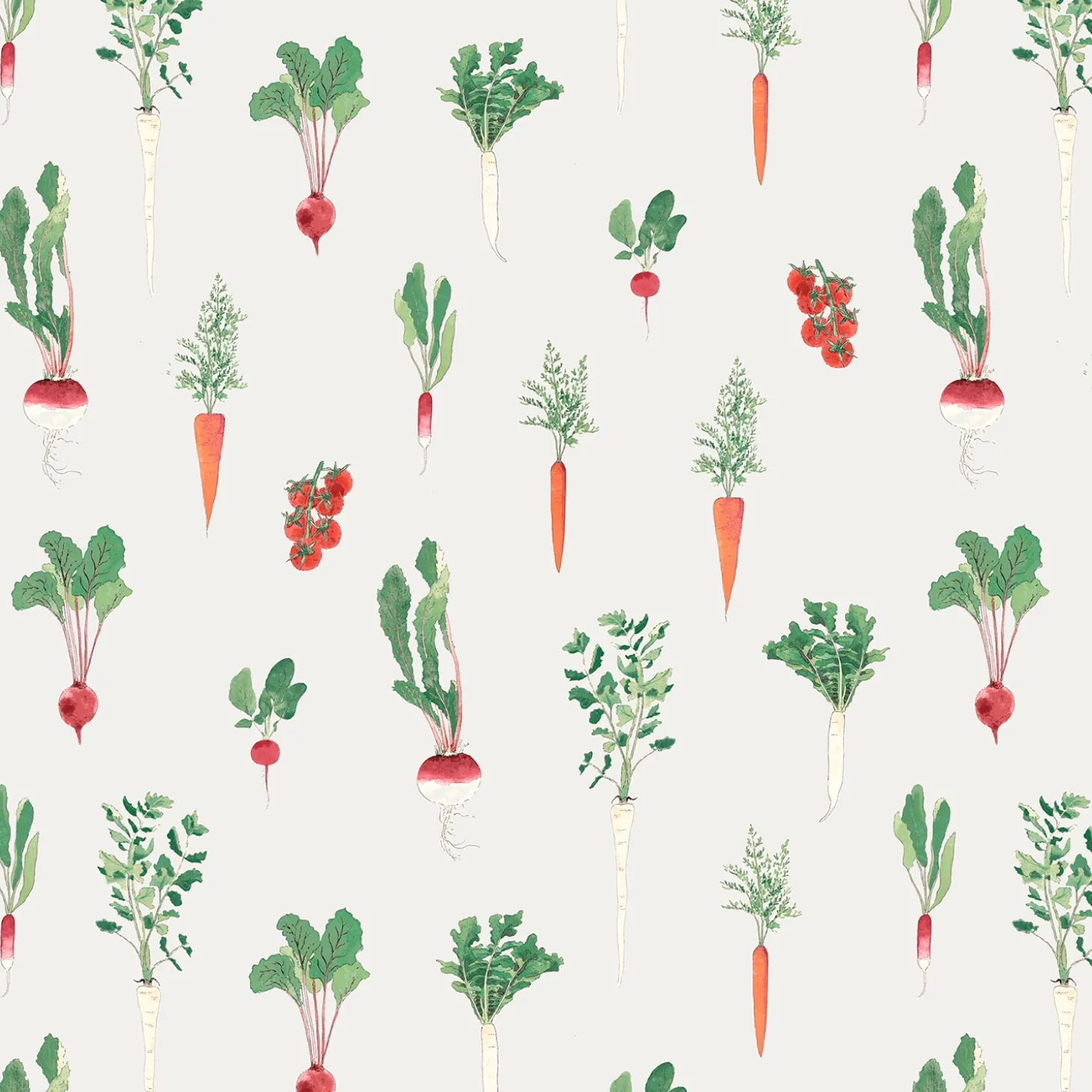 Garden Vegetables Cream Made to Measure Roller Blind