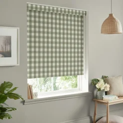 Gingham Sage Made to Measure Roller Blind