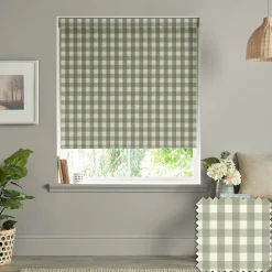 Gingham Sage Made to Measure Roller Blind
