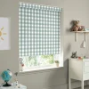 Gingham Teal Made to Measure Roller Blind