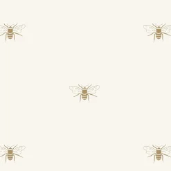 Golden Bees Off White Made to Measure Curtains