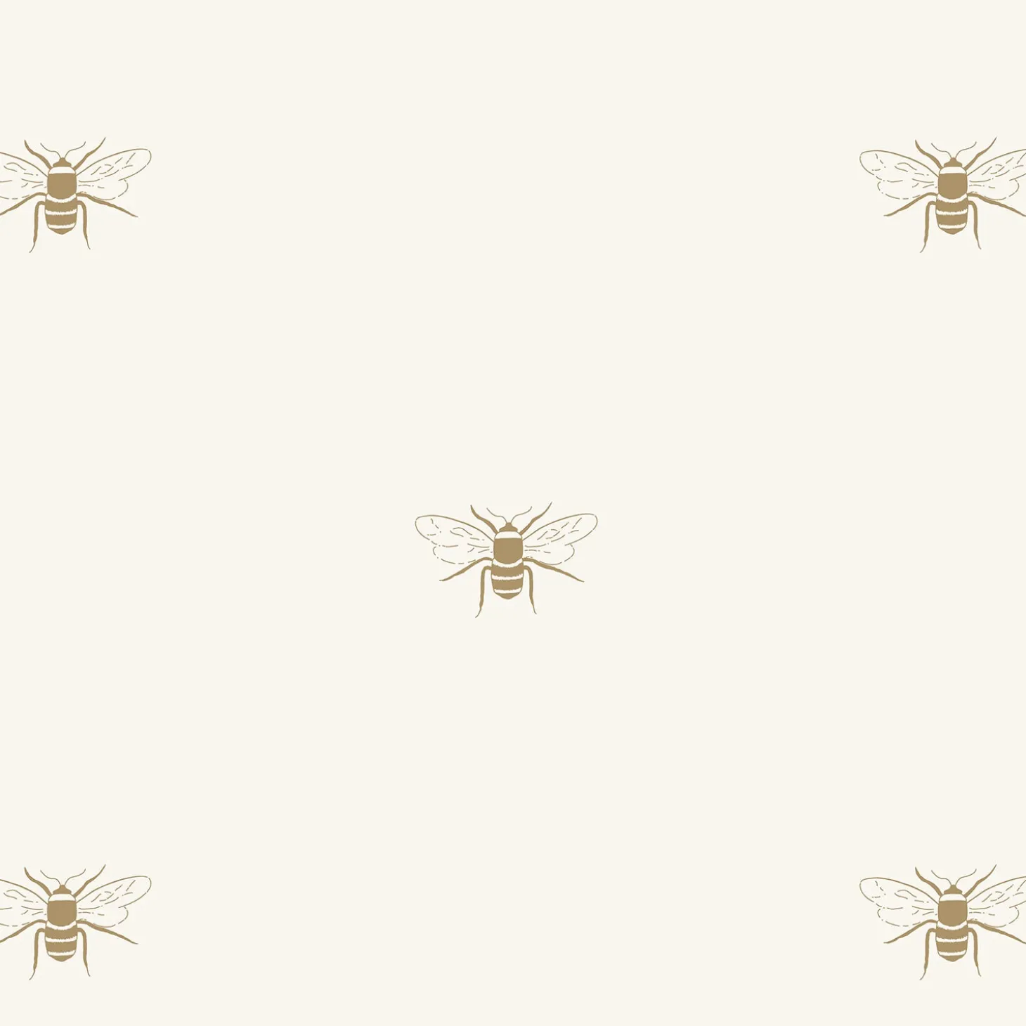 Golden Bees Off White Made to Measure Curtains