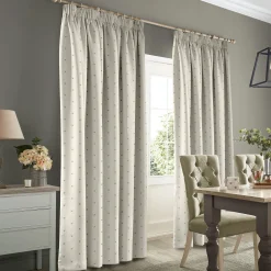 Golden Bees Off White Made to Measure Curtains