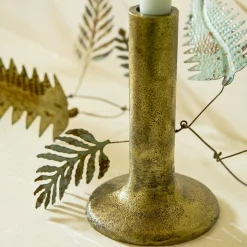 Gold Finished Candle Holder