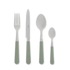Green Handle Cutlery Set (4 Piece)