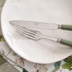 Green Handle Cutlery Set (4 Piece)