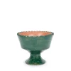 Green Pedestal Terracotta Bowl