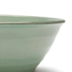 Green Stoneware Bowls (Set of 2)
