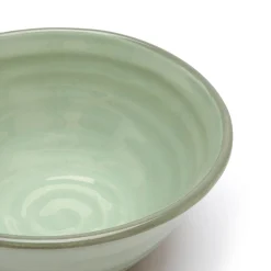 Green Stoneware Bowls (Set of 2)
