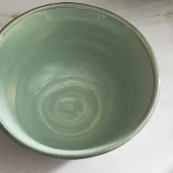 Green Stoneware Bowls (Set of 2)