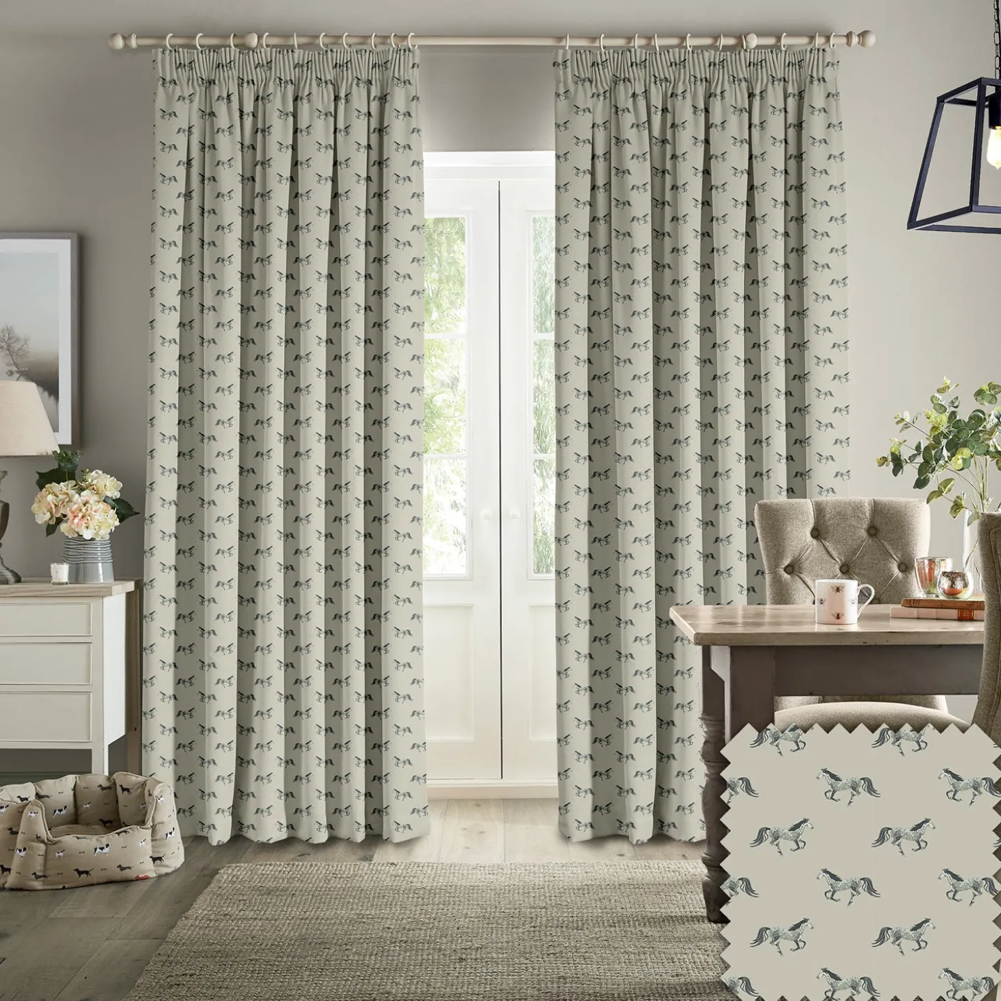 Grey Horse Made to Measure Curtains