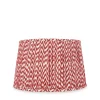 Hambleton Red Pleat Lampshade