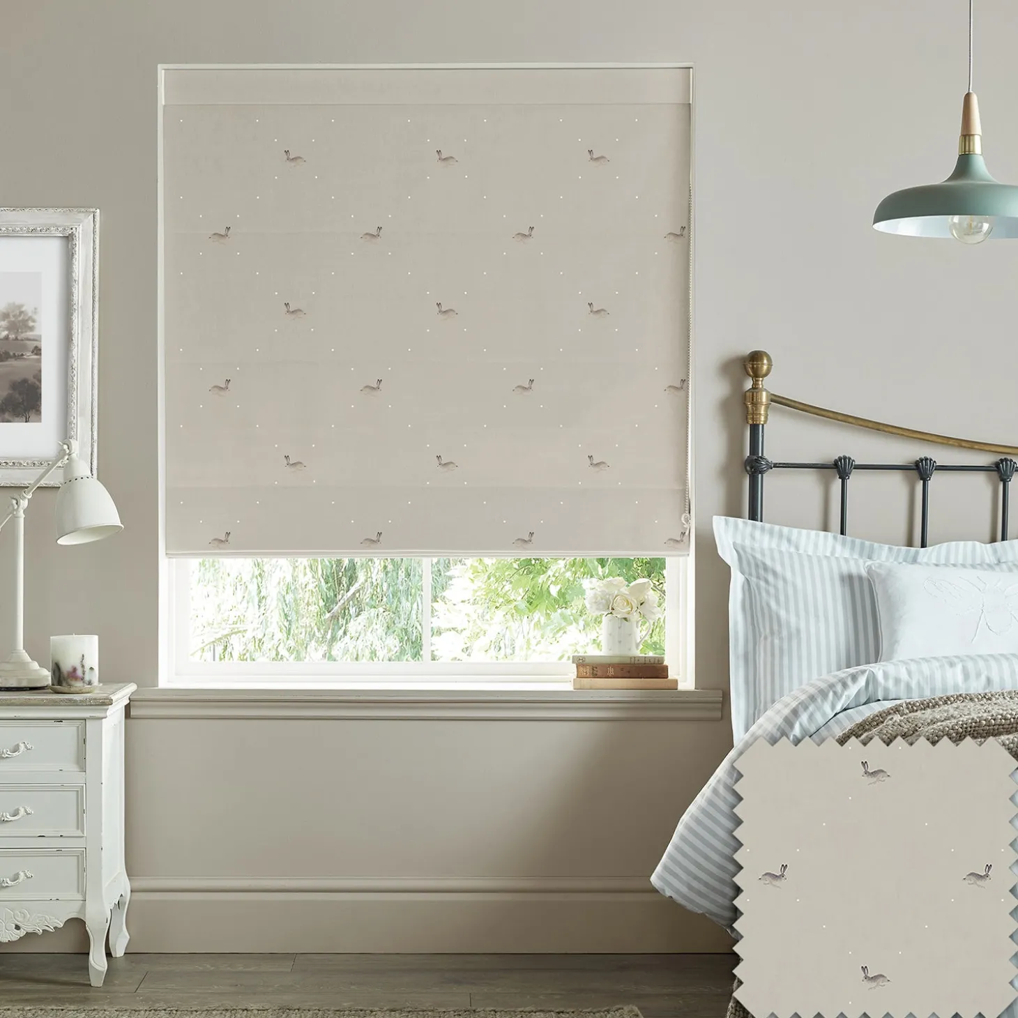 Hare Linen Look Made to Measure Roman Blind