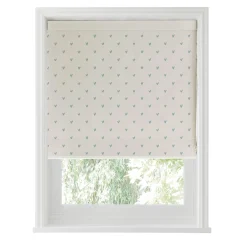 Hearts Duck Egg Made to Measure Roman Blind