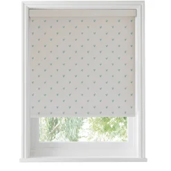 Hearts Duck Egg Made to Measure Roller Blind
