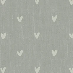 Hearts Grey Made to Measure Curtains