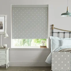 Hearts Grey Made to Measure Roller Blind