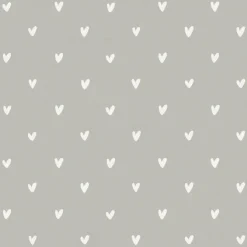 Hearts Grey Made to Measure Roman Blind
