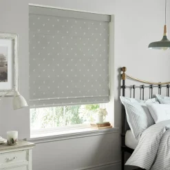 Hearts Grey Made to Measure Roman Blind