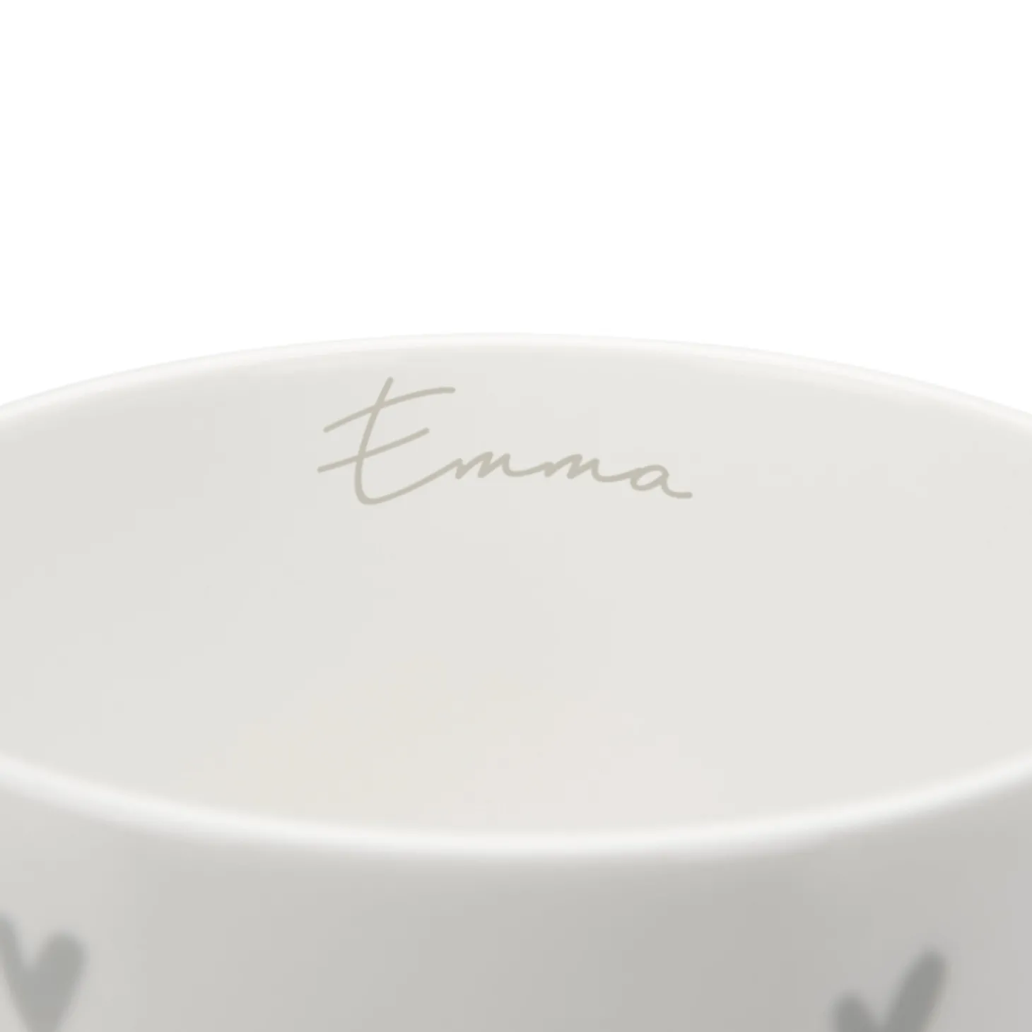 Hearts Grey Mug